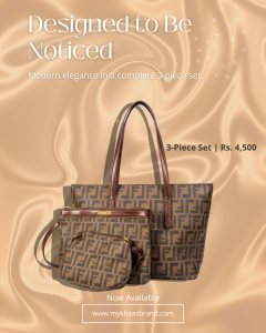 3 piece faux leather bag set